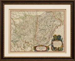 Charolais, Burgundy Antique Blaeu Atlas Map of France, 1642