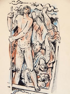 "Charon Rowing Souls to the Afterlife", sorprendente dipinto a tecnica mista di metà secolo