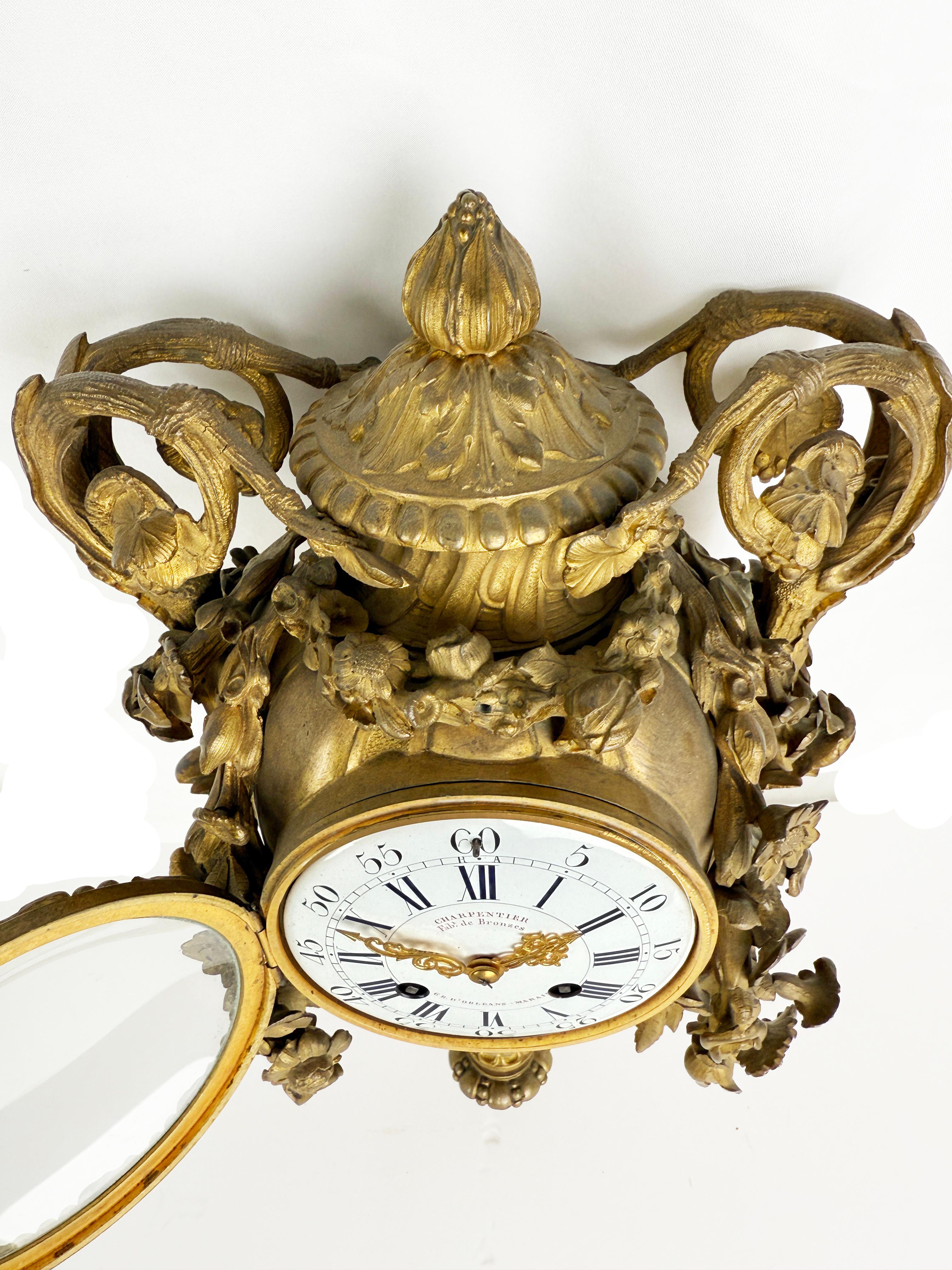 Charpentier Bronce - Achille Brocot Reloj de sobremesa o de pared incompleto en Bueno estado para la venta en Soquel, CA