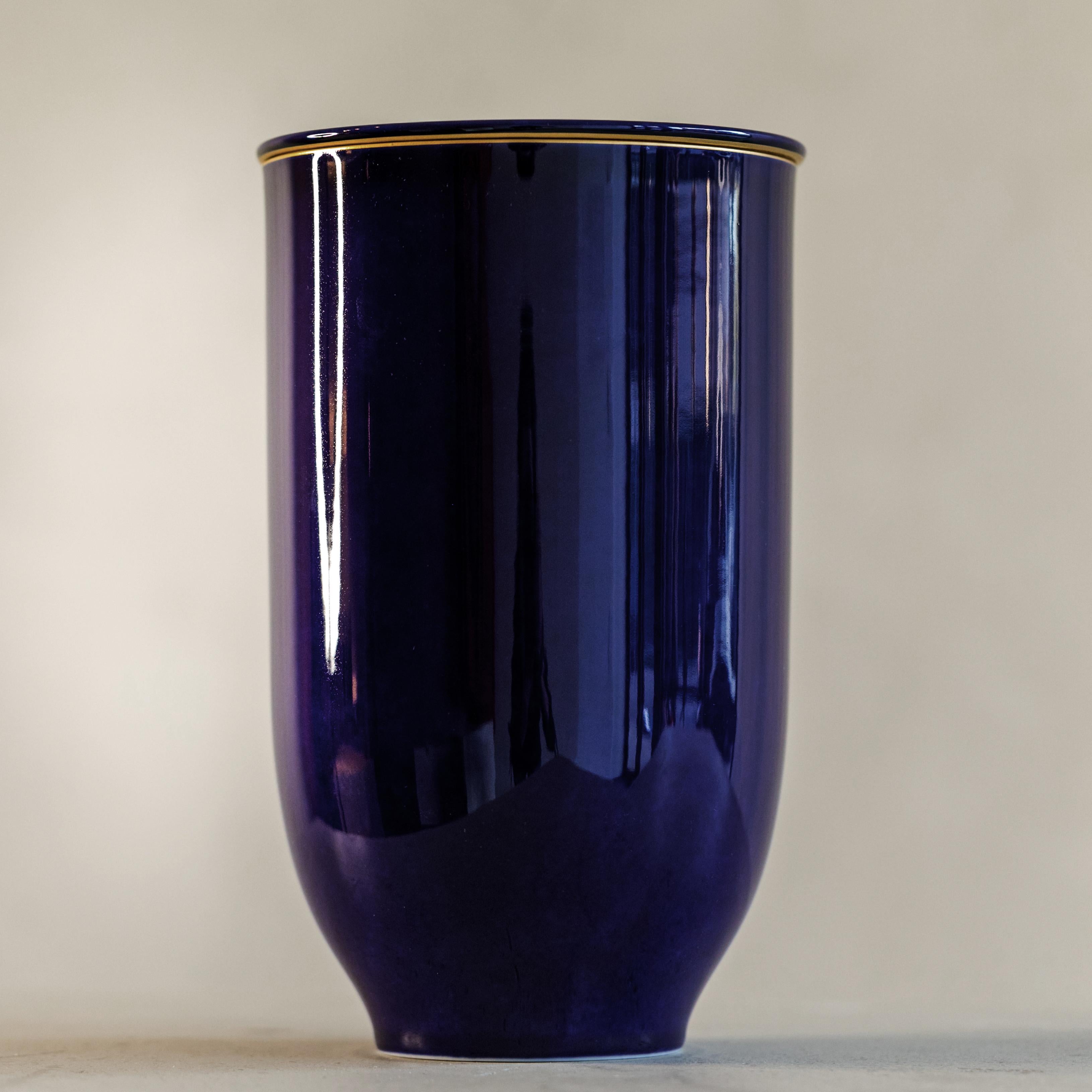 Enameled Charpin porcelain Vase III by Manufacture Nationale de Sèvres For Sale
