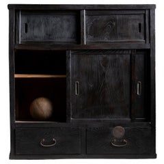 Charred Cedar Tansu, Japan, circa 1890