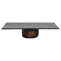 Antique Charred Pine & Dug-Out Cedar Japanese Coffee Table