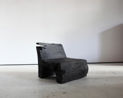 Charred  Primitive Wabi Sabi Japanese Dug-Out Chair