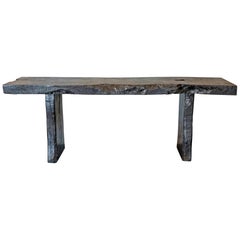 Charred Suar Wood Sculptural Console, Indonesia, 2018
