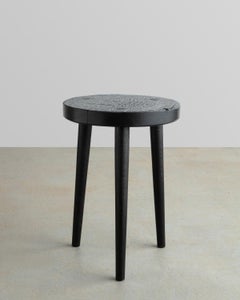Torched Stool with Hand Chiseled Japanese Joinery