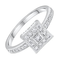 Charriol 0.37 Carats Total Princess Cut Diamond Ring