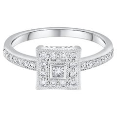 Charriol 0.37 Carats Total Princess Cut Diamond Ring