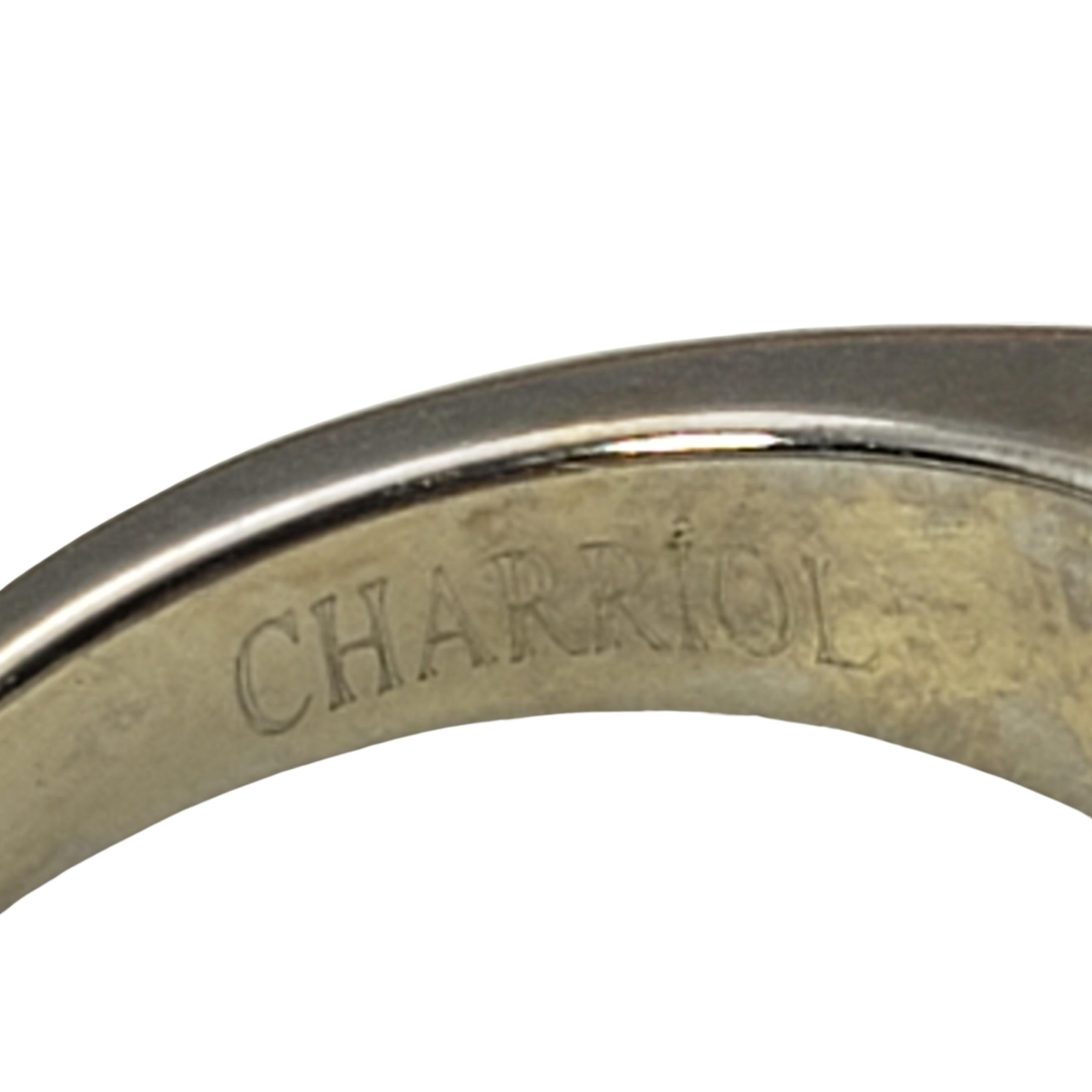 Charriol 18 Karat White Gold and Diamond Ring In Good Condition For Sale In Washington Depot, CT