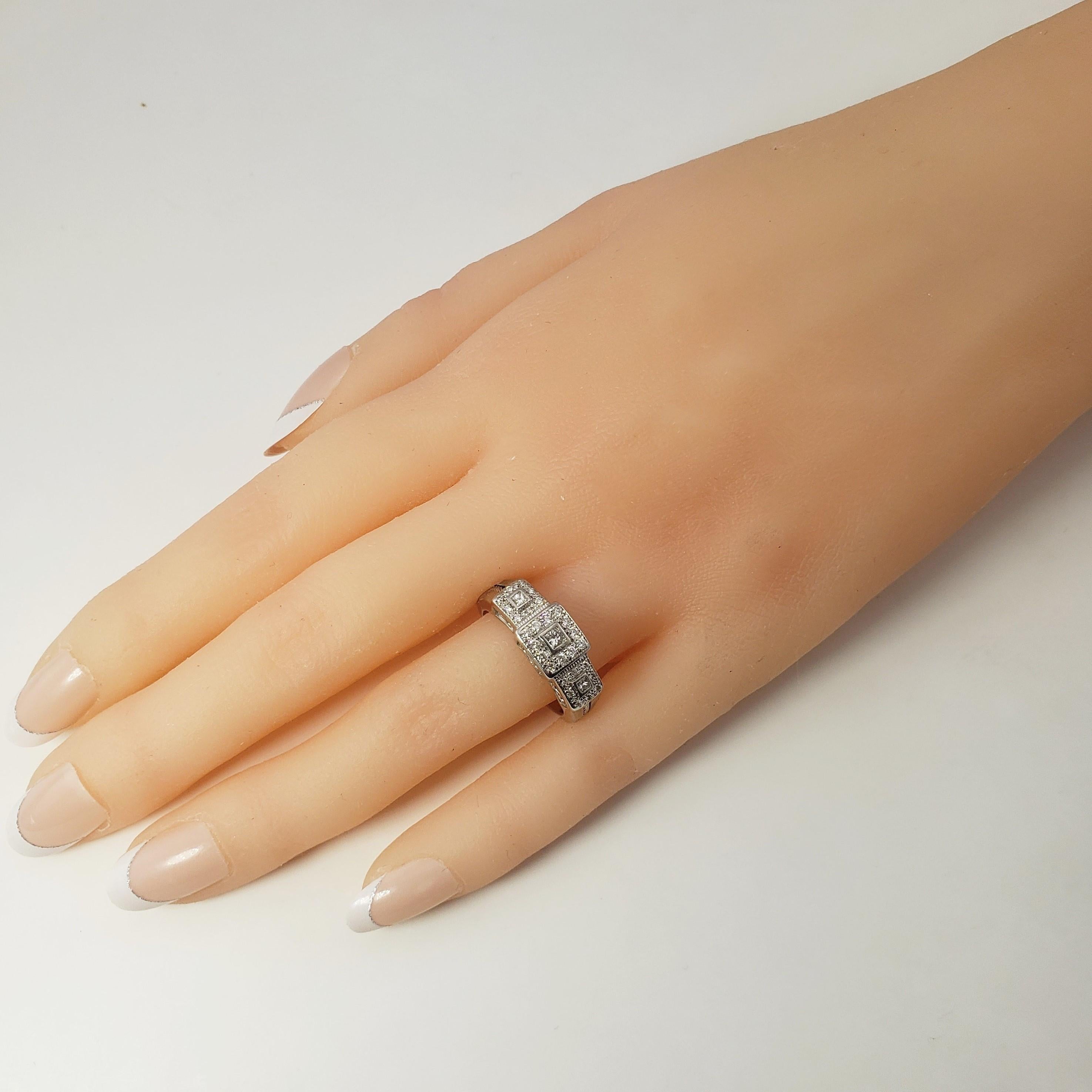 Charriol 18 Karat White Gold and Diamond Ring For Sale 1