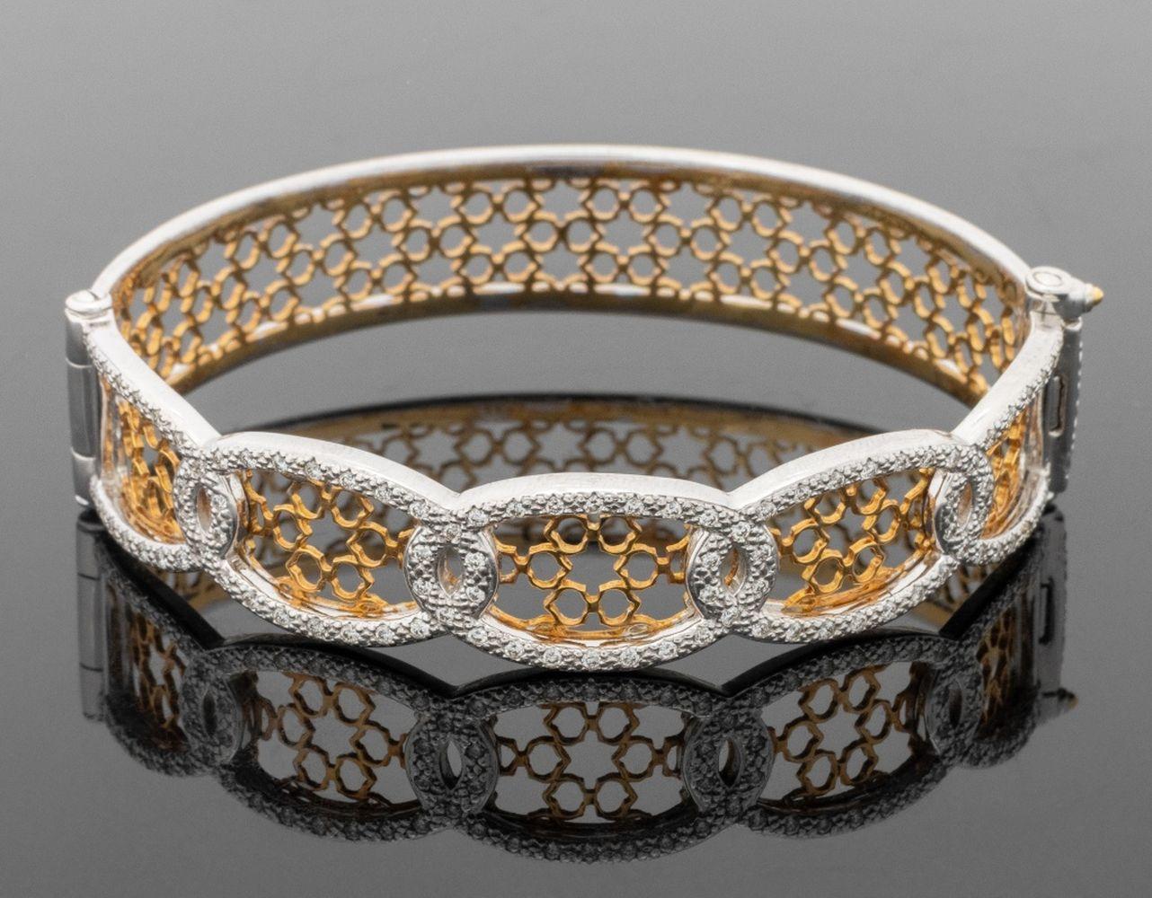 Charriol Bracciale con diamanti in oro bicolore 18 carati in vendita 7
