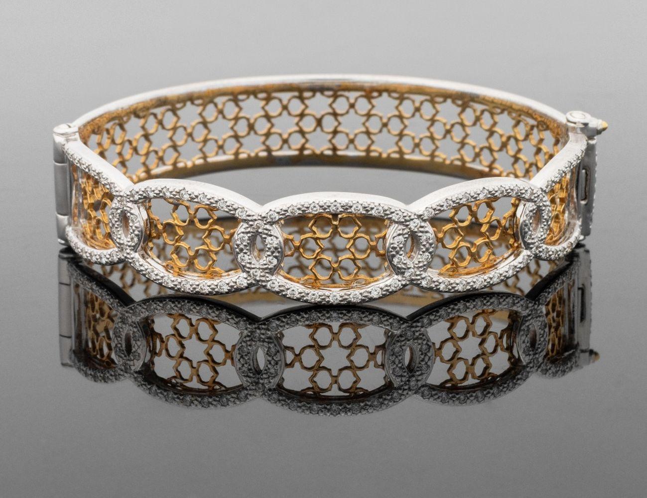 Charriol Bracciale con diamanti in oro bicolore 18 carati in vendita 10