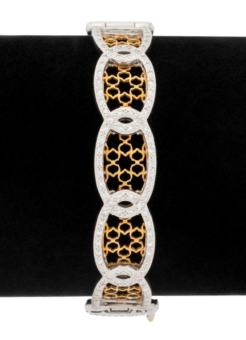 Charriol Bracciale con diamanti in oro bicolore 18 carati in vendita 13