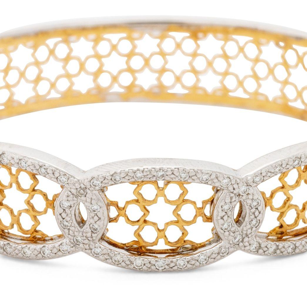 da uomo o donna Charriol Bracciale con diamanti in oro bicolore 18 carati in vendita