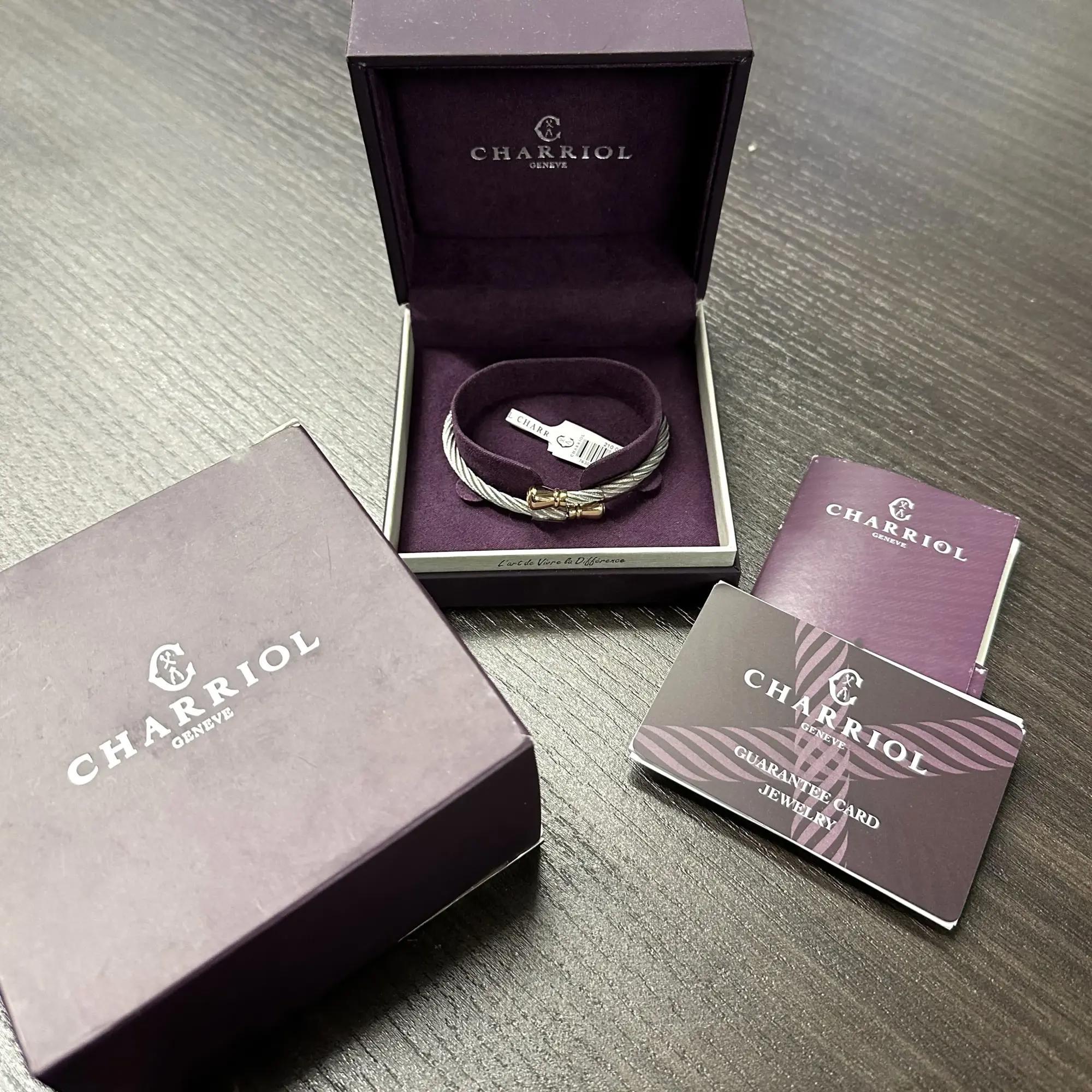 Modern Charriol Celtic Bourse Unisex Bangle Bracelet 04-102-00142-1 Size M For Sale