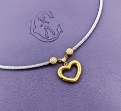 Charriol Collier câble en or 18 carats et diamants