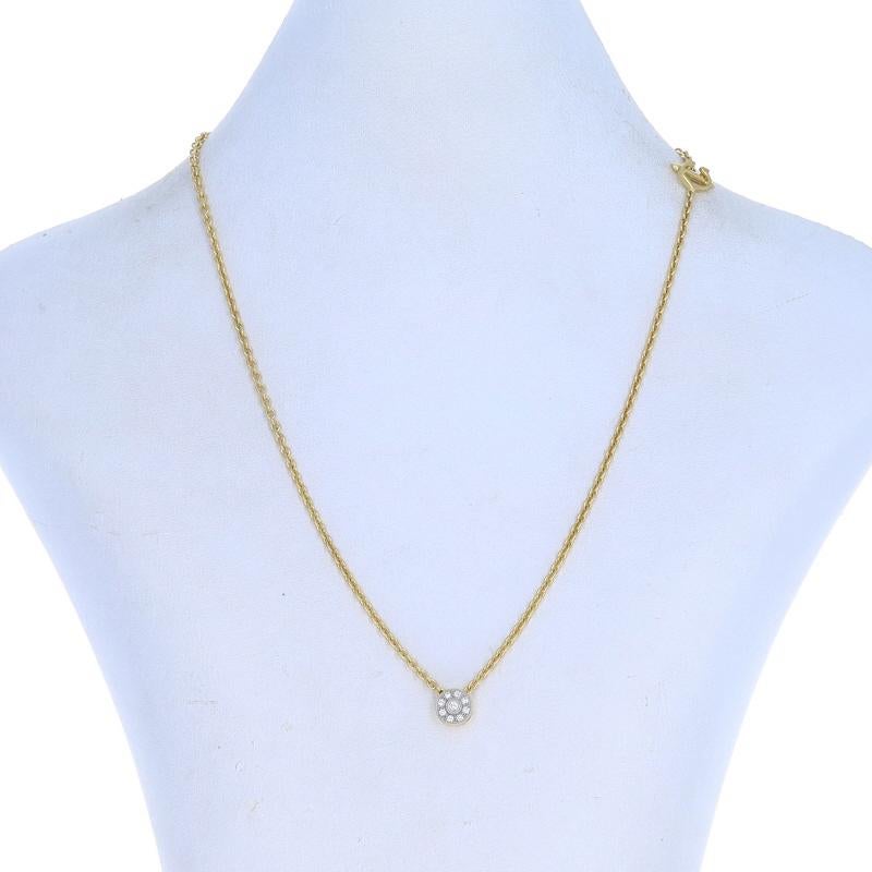 Round Cut Charriol Diamond Halo Slide Pendant Necklace 16