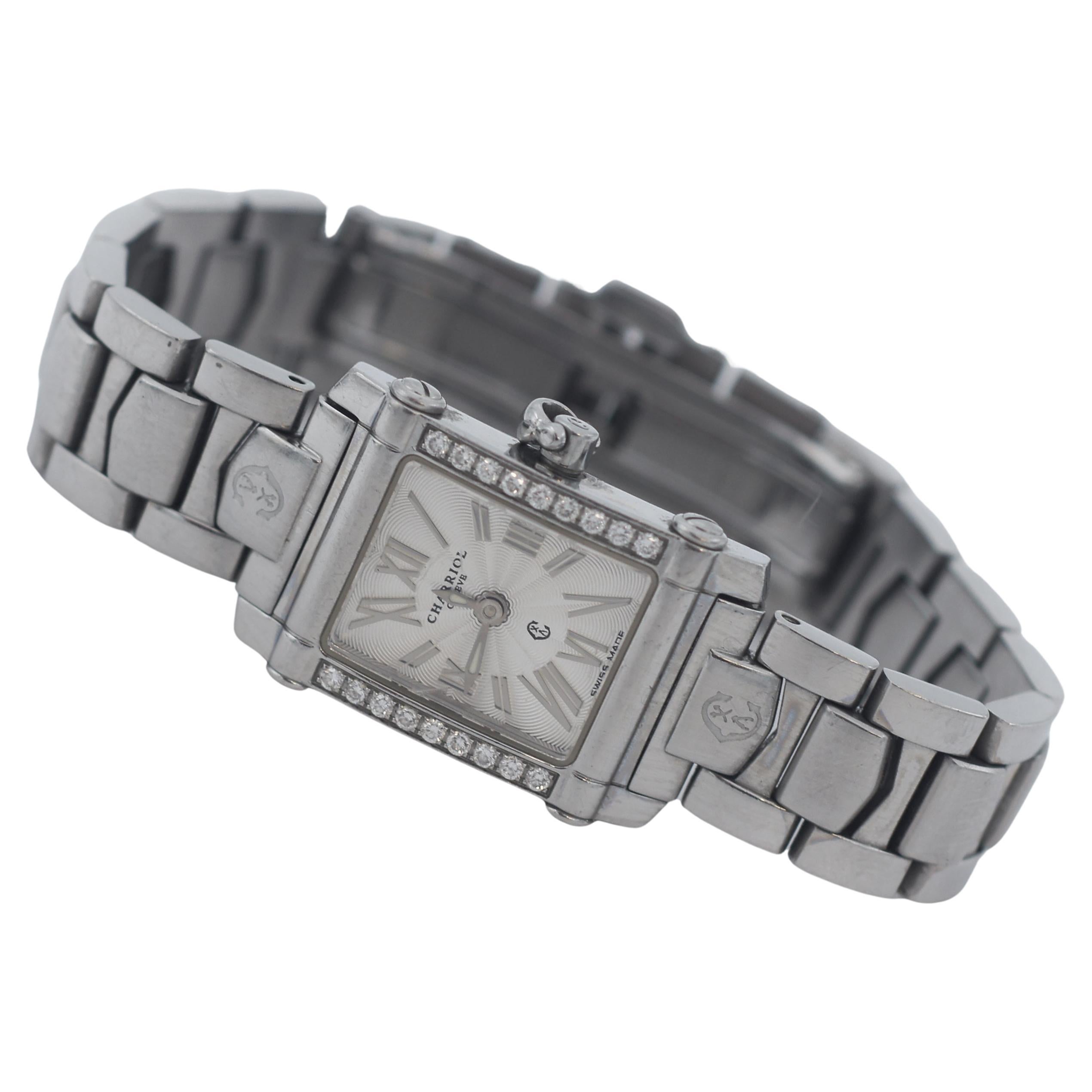 Charriol Diamond Stainless Steel Watch For Sale
