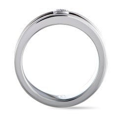 Charriol Engagement Sterling Silver and Stainless Steel Diamond Cable Band Ring