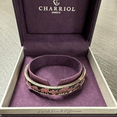 Charriol Forever Elephant Rose Gold PVD Steel Bangle 04-302-1139-18 Size L