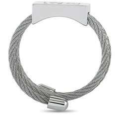 Charriol Forever Love Silver and Stainless Steel Ring