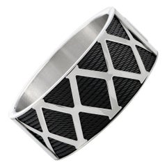 Charriol Forever Stainless Steel and Black PVD Bracelet Size Large
