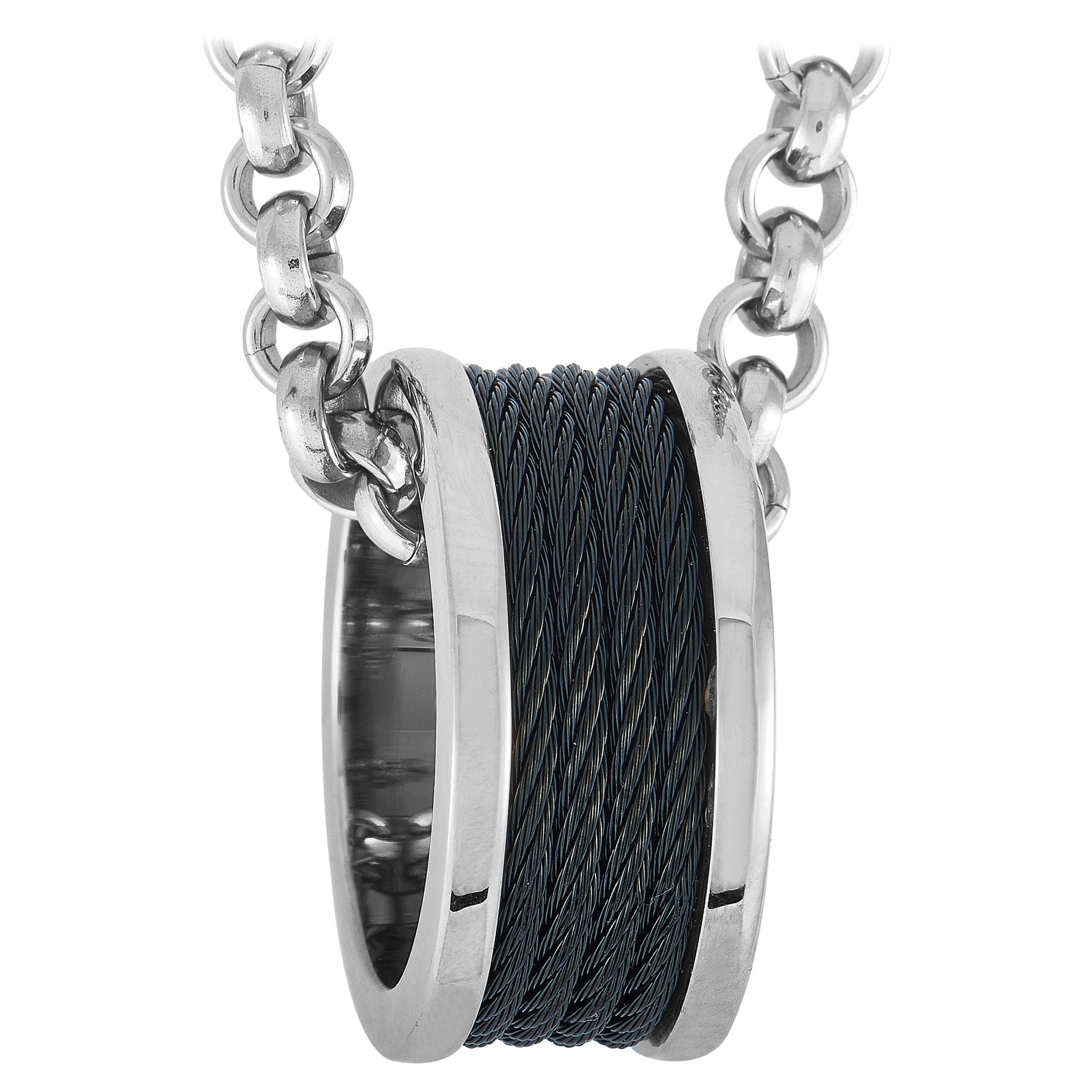 Charriol Forever Stainless Steel and Black PVD Necklace and Ring Set