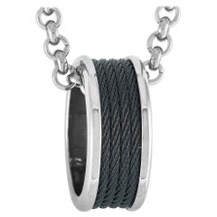 Charriol Forever Collana e anello in acciaio inossidabile e PVD nero