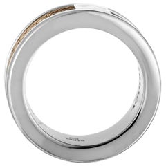 Charriol Forever, bague à anneau câble PVD en acier inoxydable et bronze