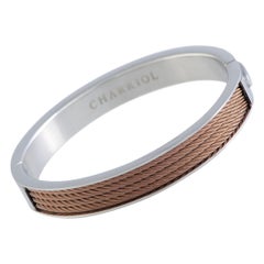 Charriol Forever Stainless Steel and Bronze PVD Cable Bangle Bracelet