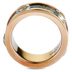 Charriol Forever - Anello a fascia con viti in acciaio inossidabile e PVD rosa