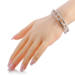 Charriol Heart to Heart Sterling Silver Bangle Bracelet Size Large