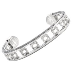 Charriol Pulsera brazalete corazón a corazón de plata de ley Tamaño pequeño