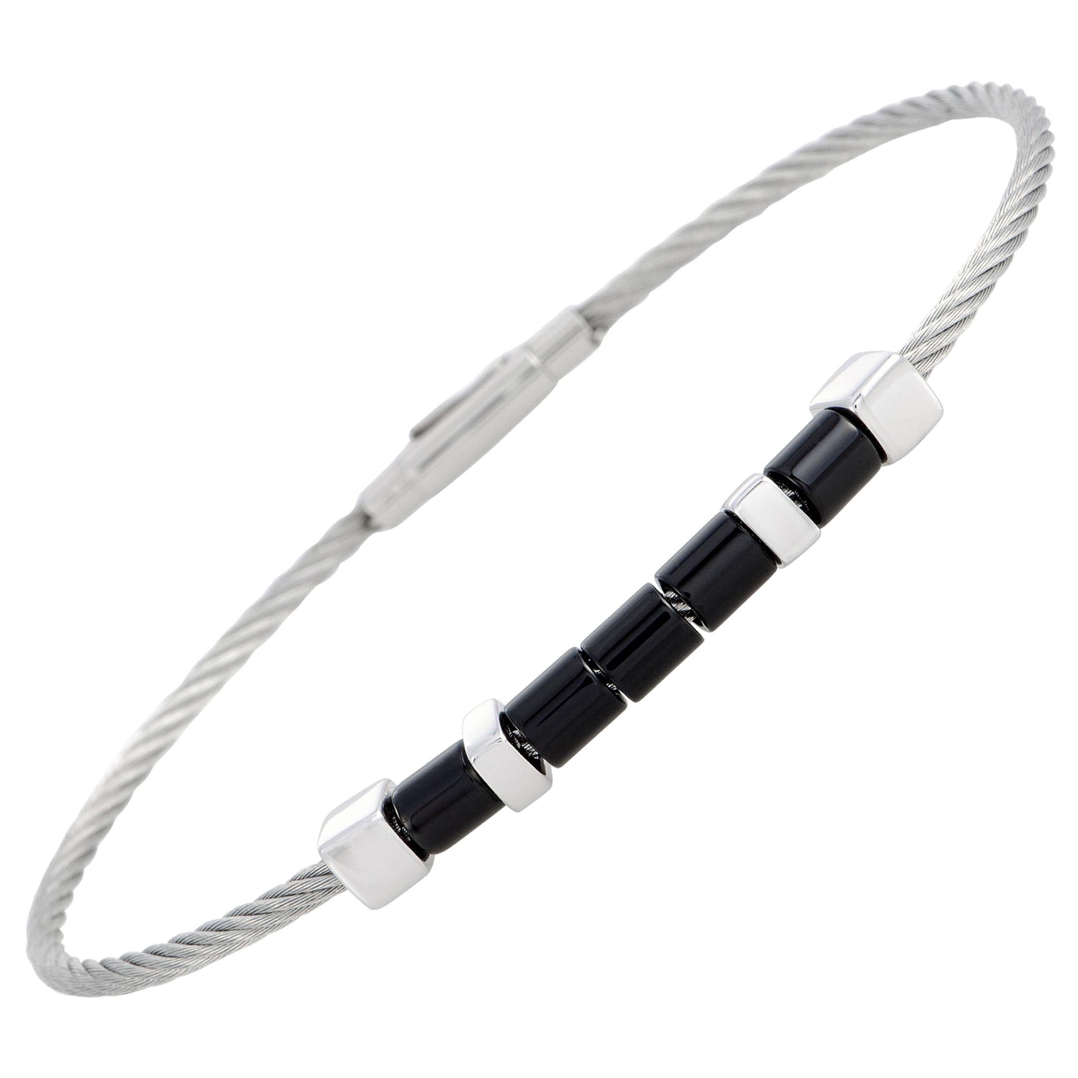 Charriol Stainless Steel Bangle Bracelet Size Medium at 1stDibs