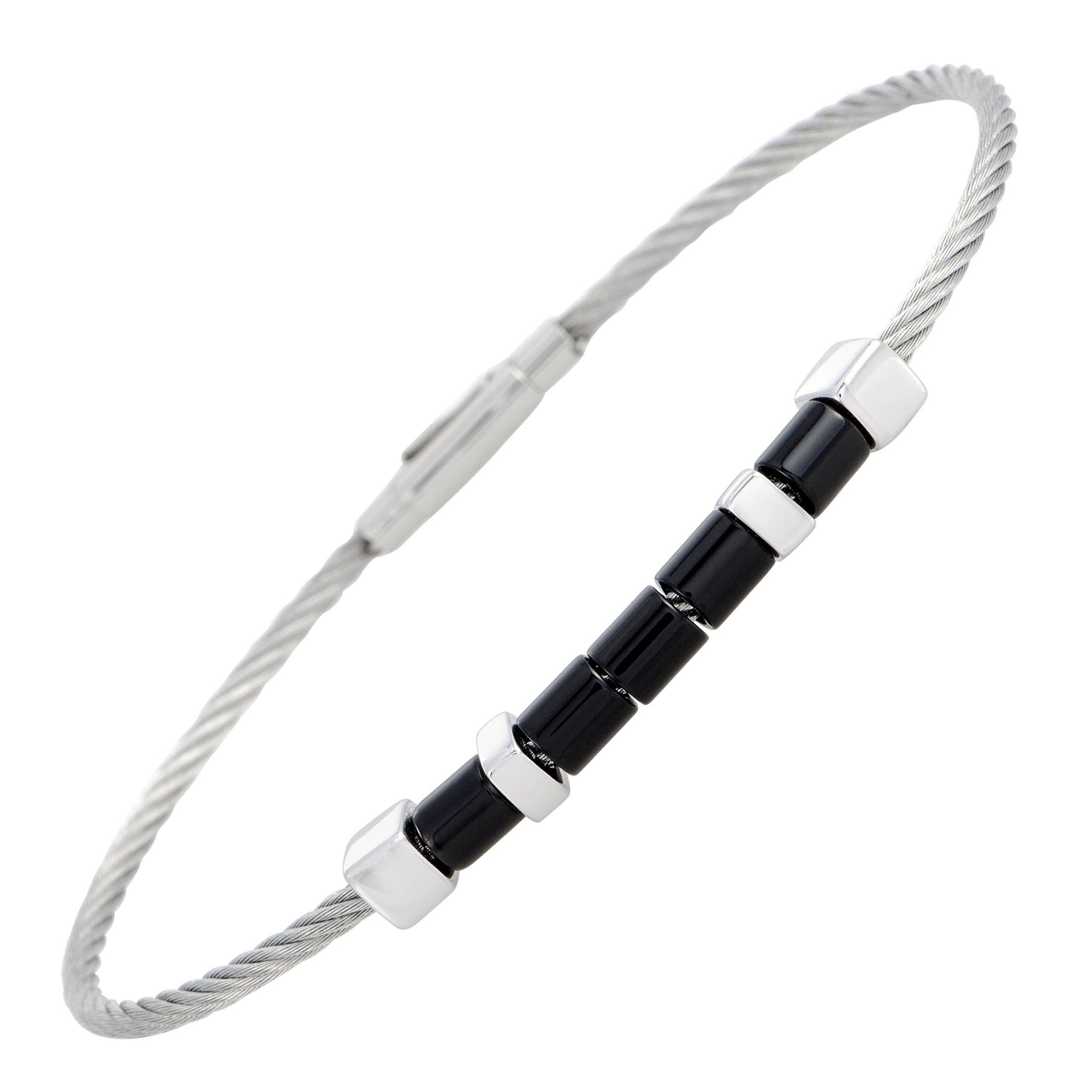 Charriol Stainless Steel Bangle Bracelet Size Medium 