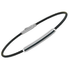 Charriol Laetitia Stainless Steel Black PVD Black Lacquer Bracelet Size XL