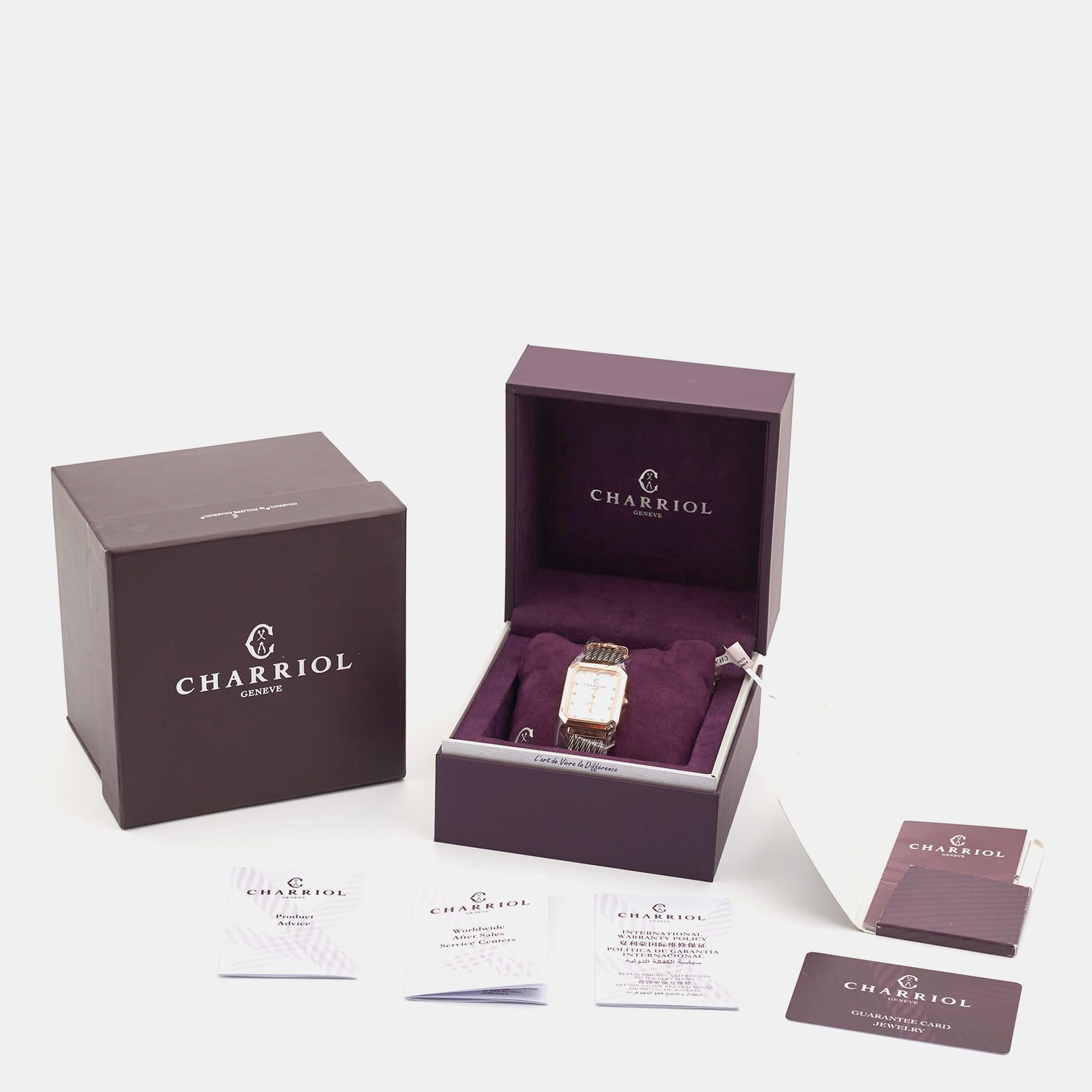 Charriol Mother of Pearl Diamond St-Tropez STREP.560.001 Women Wristwatch26 mm 6