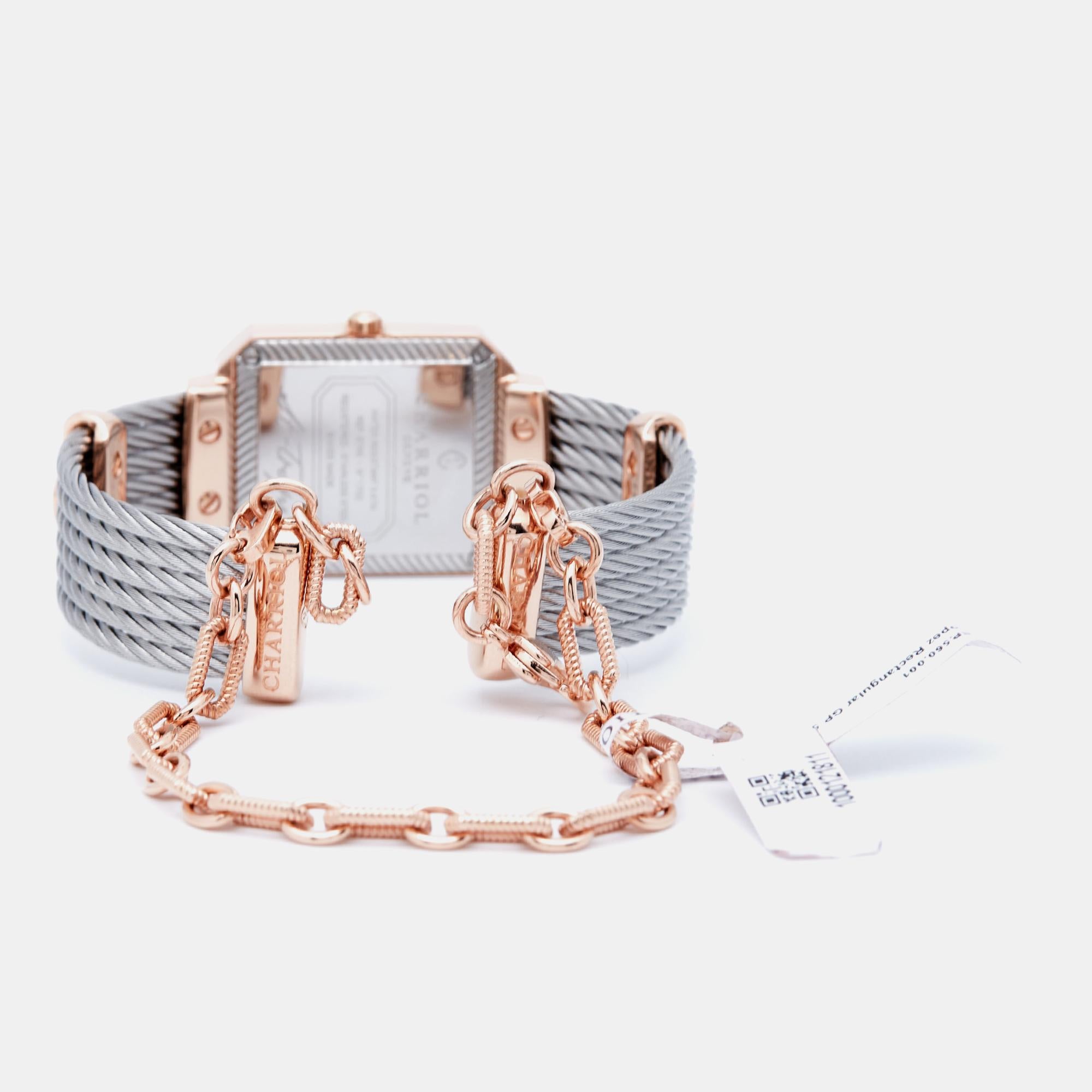 Charriol Mother of Pearl Diamond St-Tropez STREP.560.001 Women Wristwatch26 mm 1