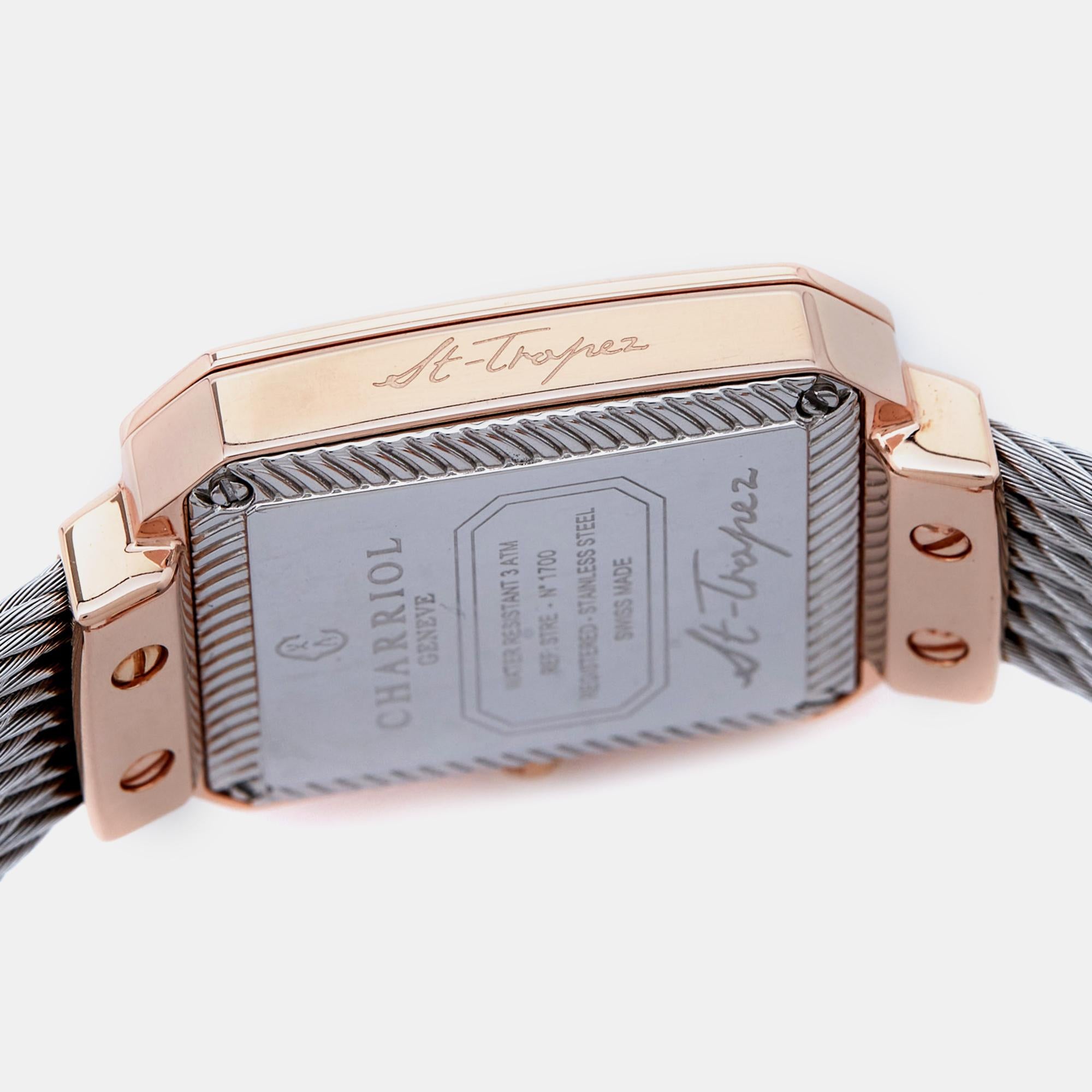 Charriol Mother of Pearl Diamond St-Tropez STREP.560.001 Women Wristwatch26 mm 2