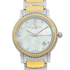 Charriol Parisii Montre pour femme avec cadran en acier et diamants 0,40 carattw et cadran MOP P33SY2D.921.001
