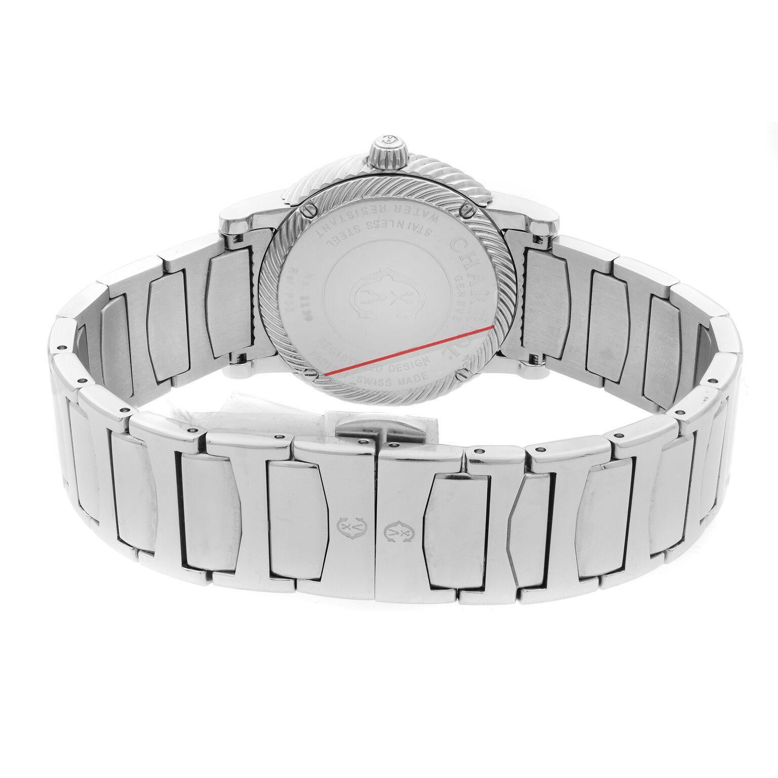 Women's Charriol Parisii Steel Diamond White MOP Dial Quartz Ladies Watch P33S2.920.001 For Sale