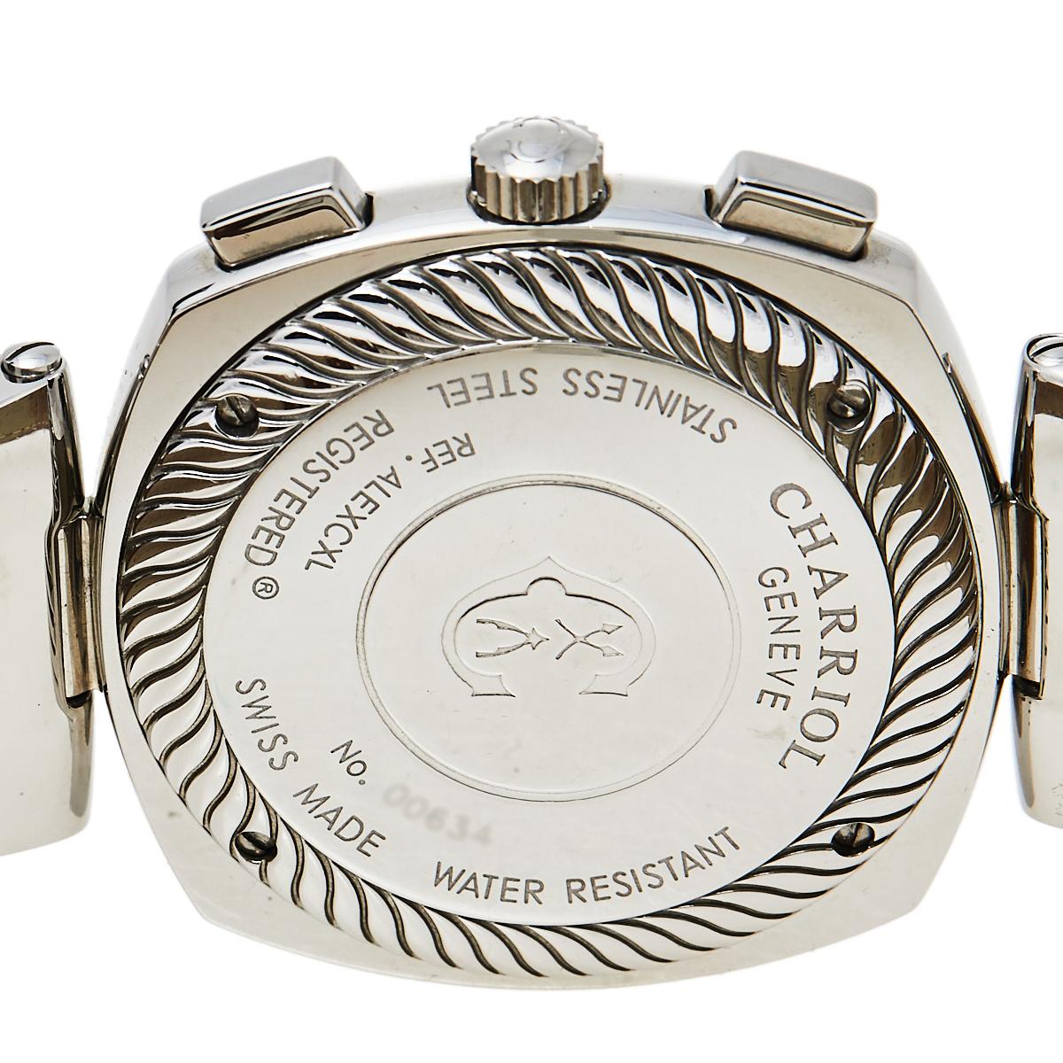 Charriol Silver Stainless Steel Alexander C REF.ALEXCXL Men's Wristwatch 40 mm 1