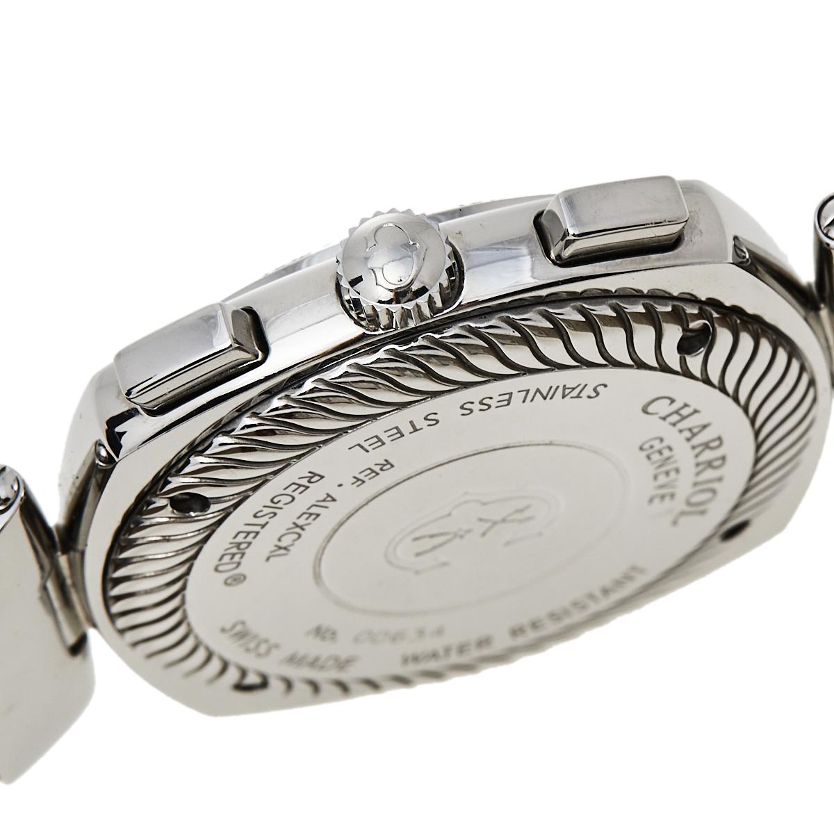 Charriol Silver Stainless Steel Alexander C REF.ALEXCXL Men's Wristwatch 40 mm 2