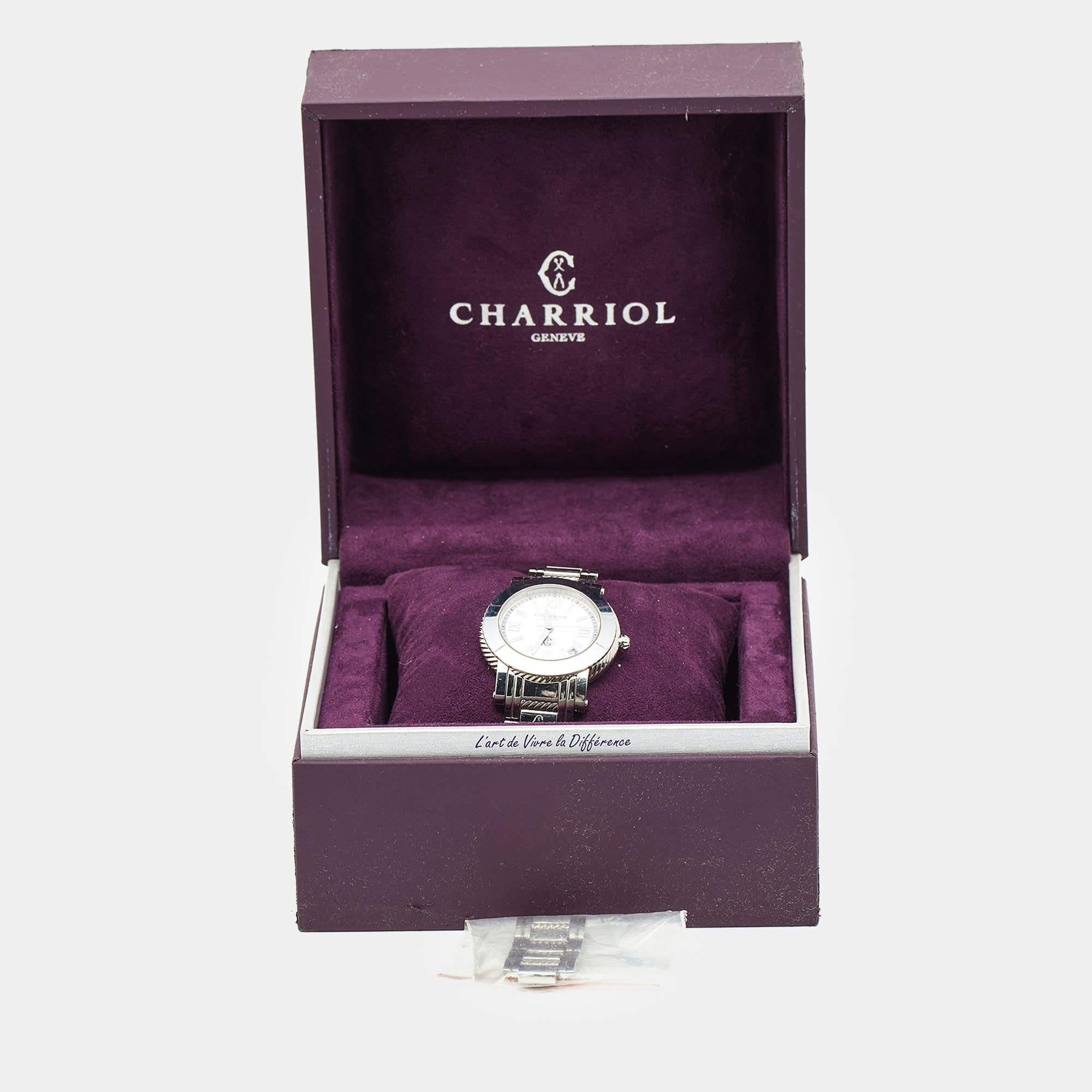 Charriol Silver Stainless Steel Parisii P33 Women's Wristwatch 33MM 3