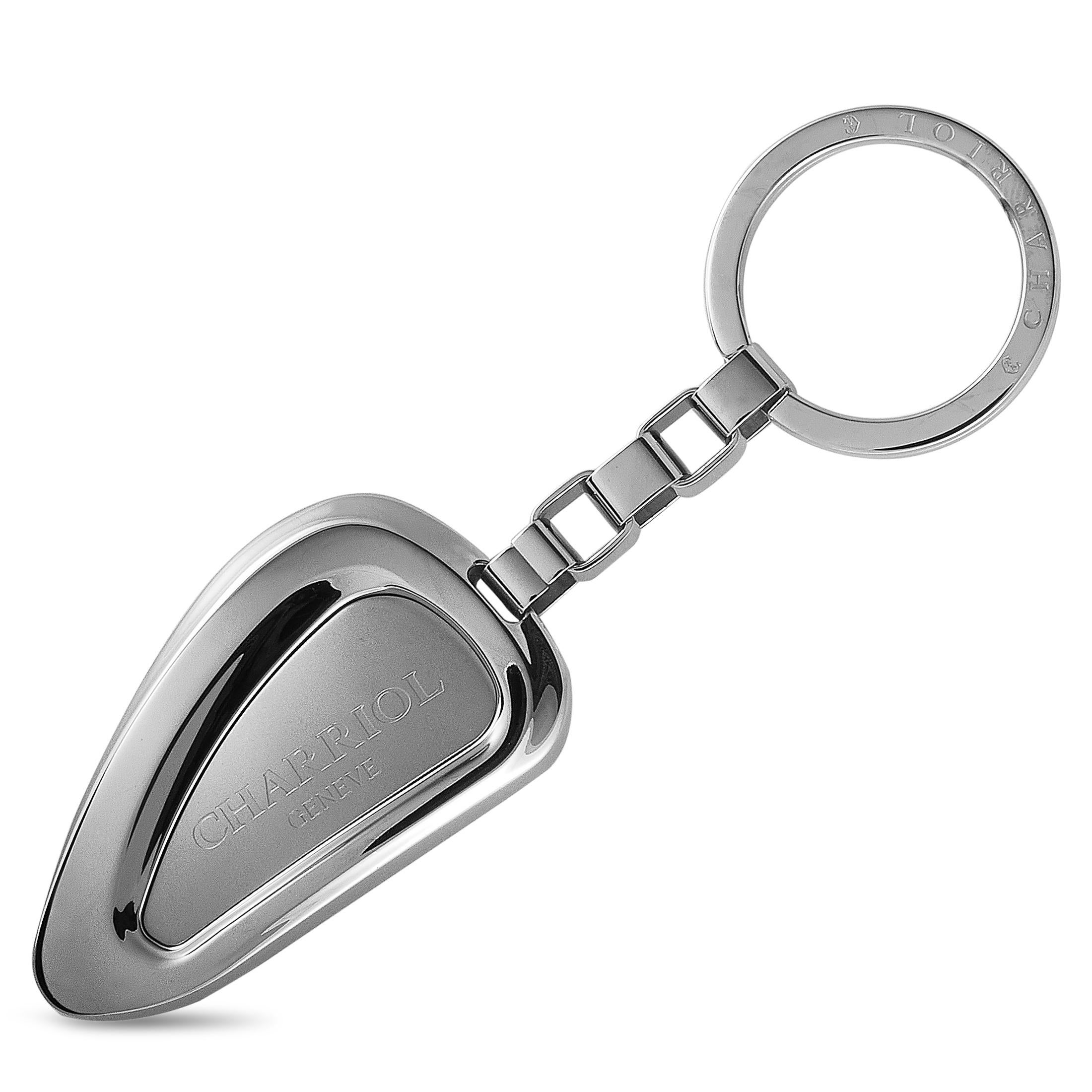This Charriol keyring is crafted from stainless steel and weighs 61 grams, measuring 4.20” in length.

The keyring is offered in brand-new condition and includes the manufacturer’s box.