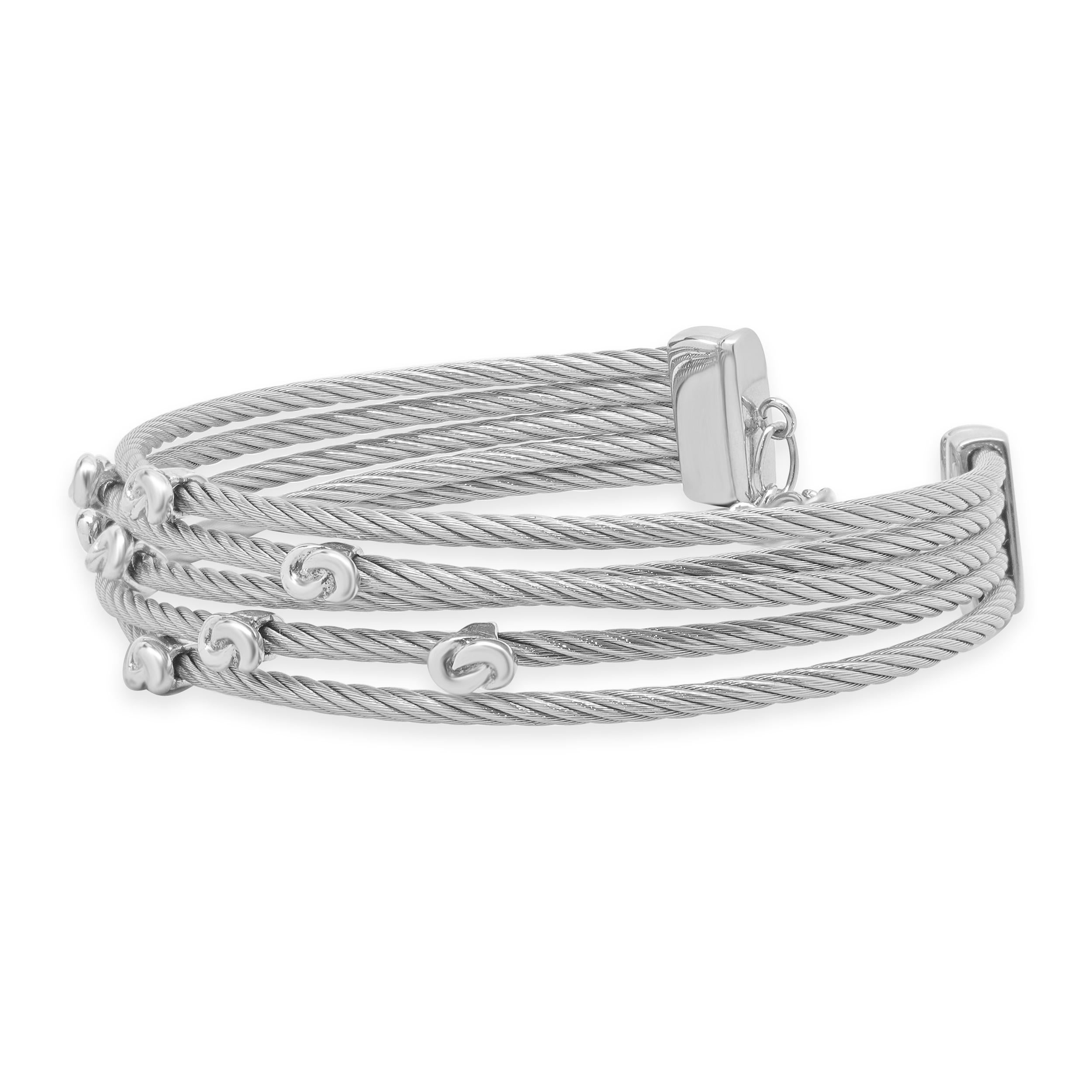 Designer: Charriol
Material: stainless steel
Dimensions: bracelet measures 6.5-inches
Weight: 18.64 grams
