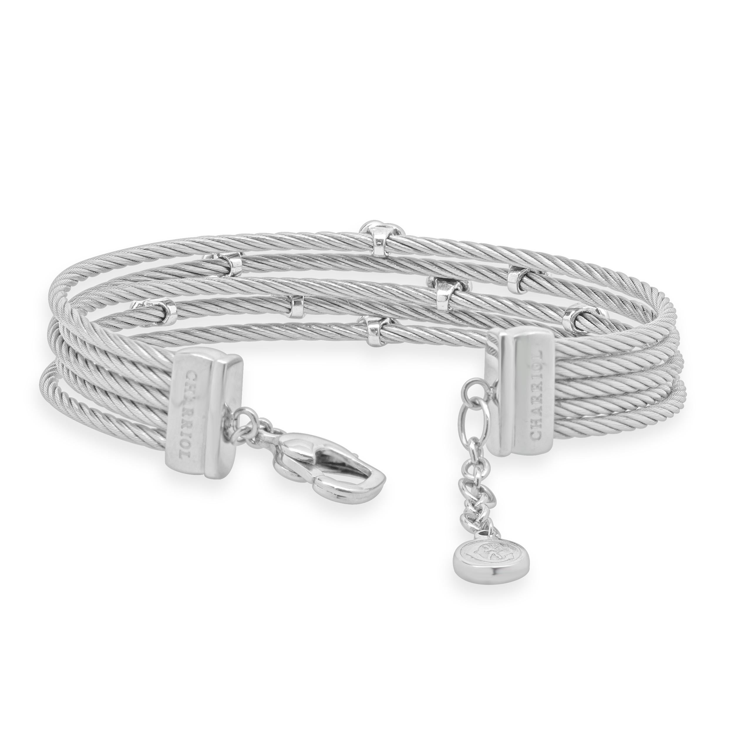 Women's Charriol Stainless Steel Malia Knot Five Row Bracelet For Sale