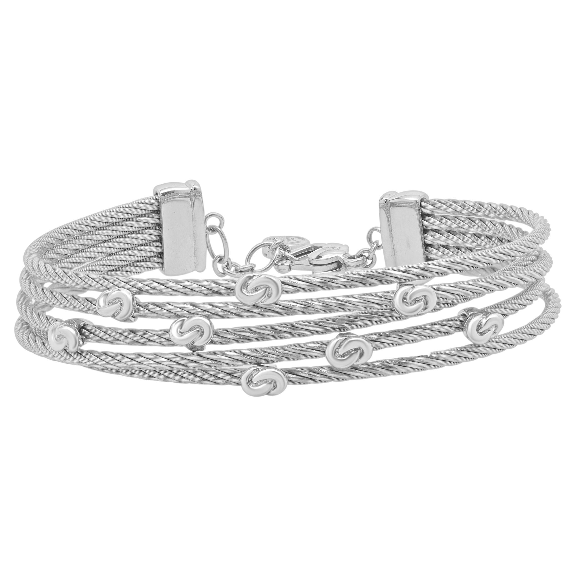 Charriol Stainless Steel Malia Knot Five Row Bracelet For Sale