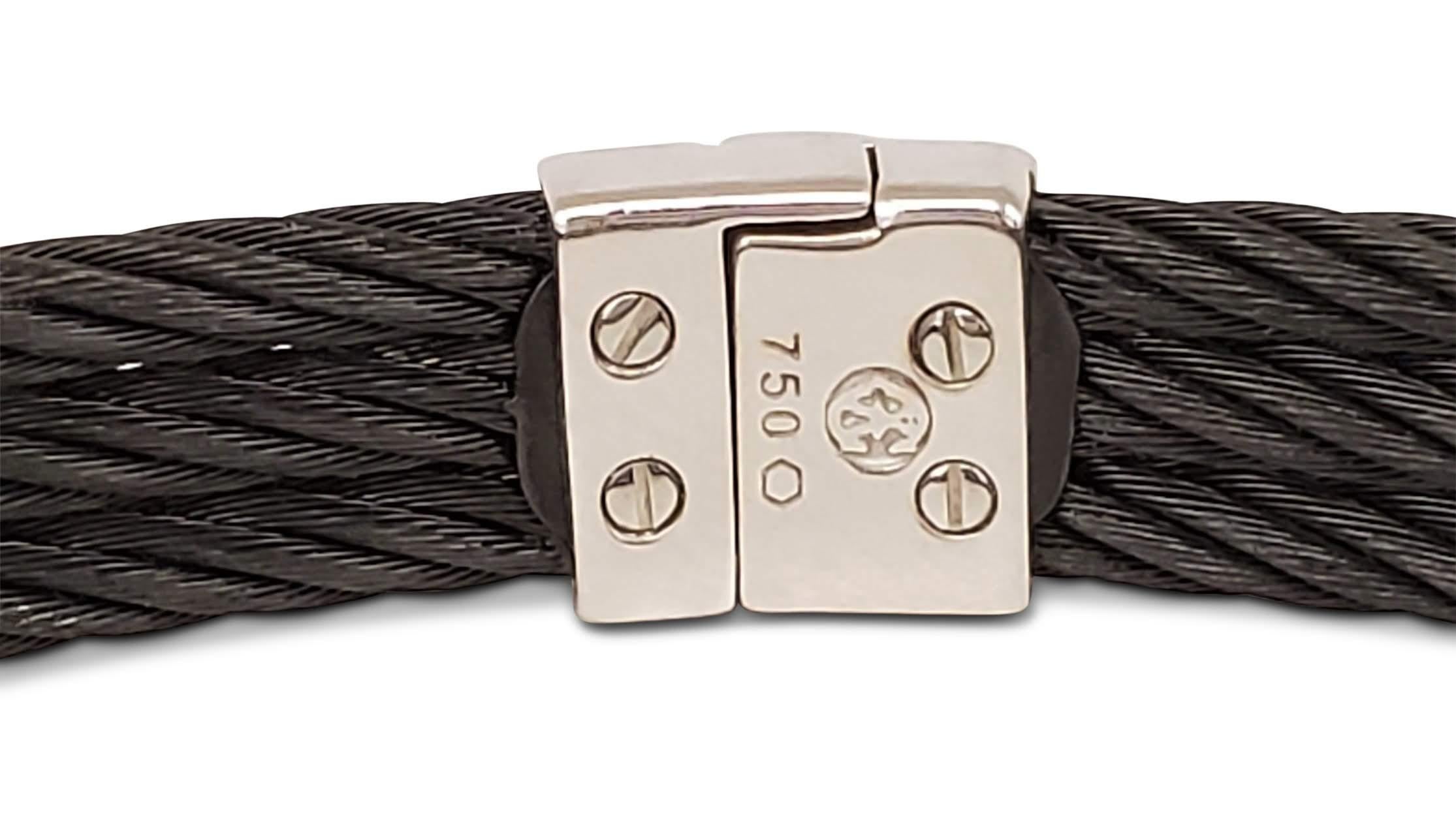 Charriol Stainless Steel White Gold and Diamond Bracelet 1