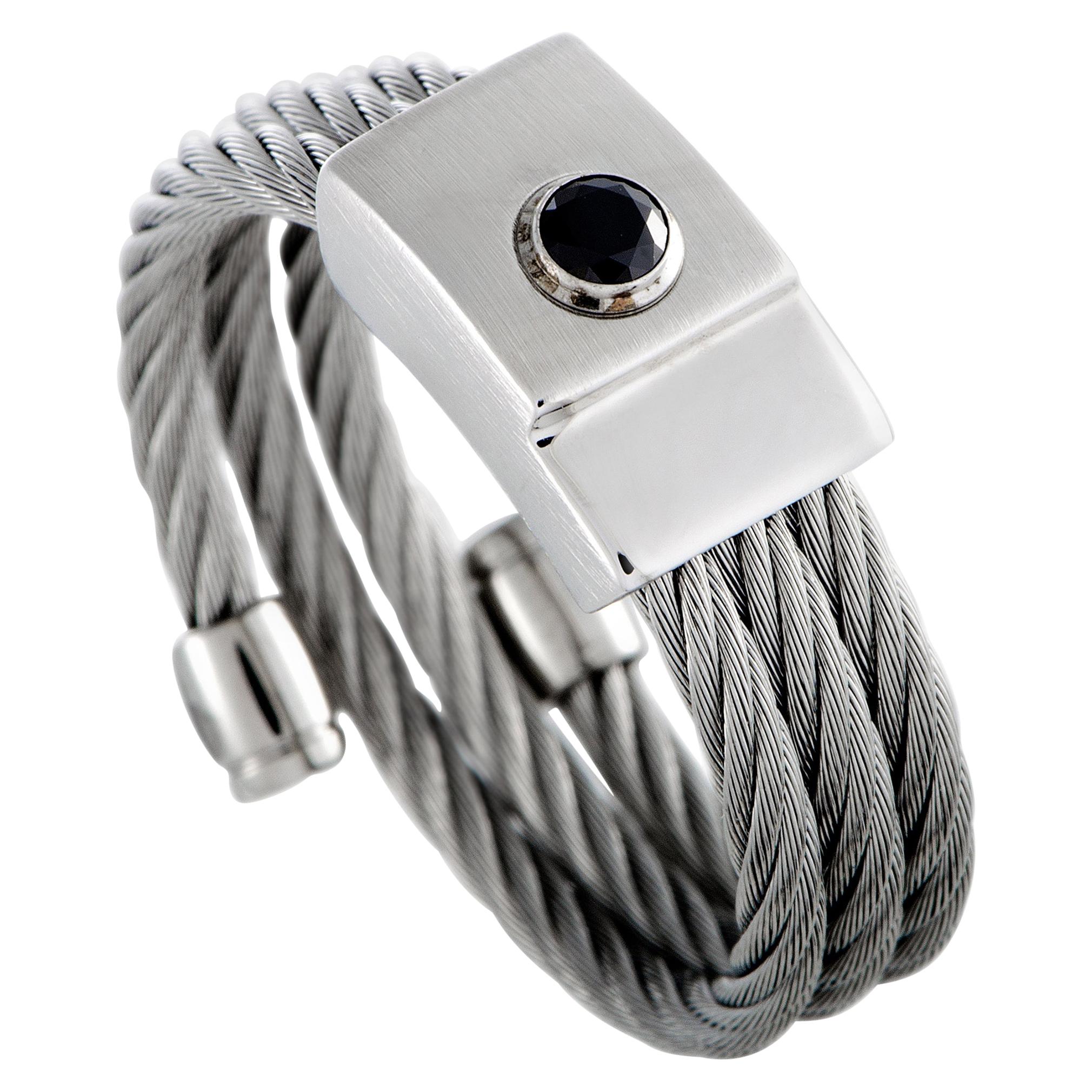 Charriol the Key Stainless Steel Cable Ring
