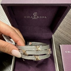 Charriol Twist Bracciale con croci in acciaio inossidabile e PVD oro rosa 04-102-1248-5 M. I.